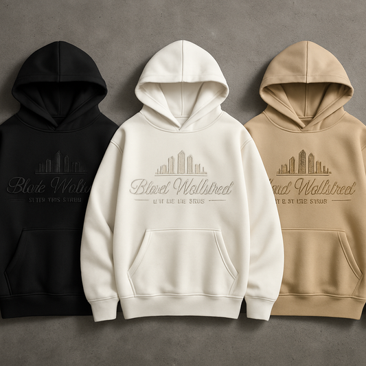 BLACK WALLSTREET HOODIES