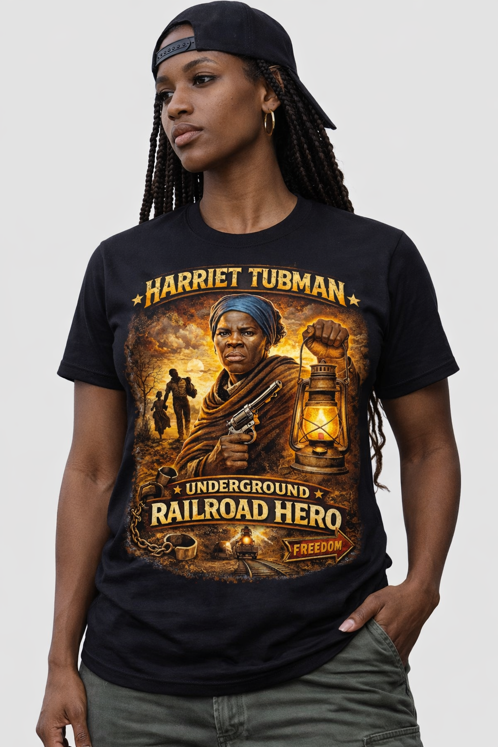 Harriet Tubman Underground Railroad Hero T-Shirt | Freedom Fighter History Tee