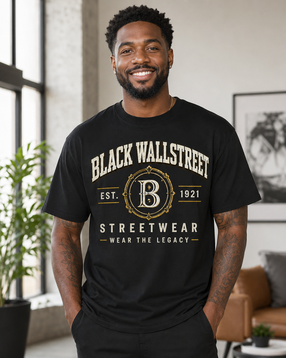 Black Wallstreet Streetwear — Wear the Legacy Tee