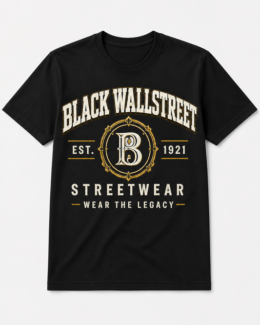Black Wallstreet Streetwear — Wear the Legacy Tee