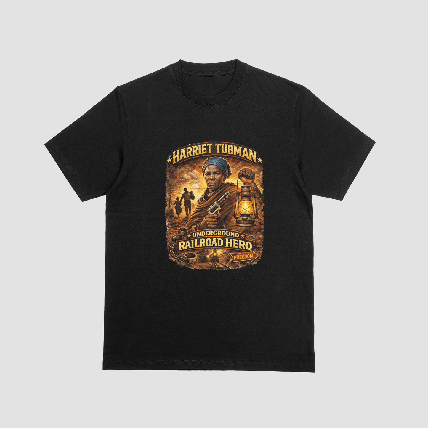 Harriet Tubman Underground Railroad Hero T-Shirt | Freedom Fighter History Tee