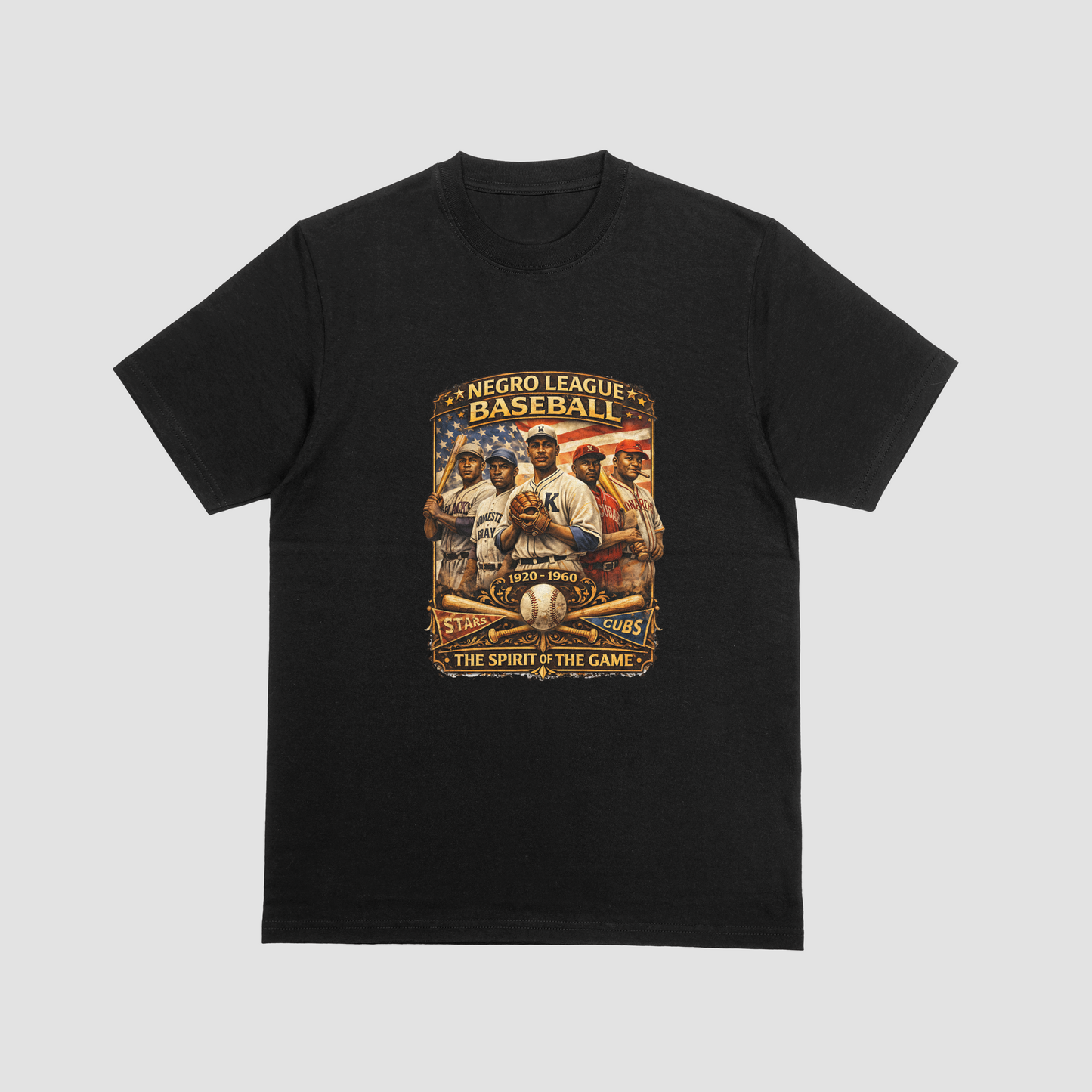 Negro League Baseball Spirit of the Game T-Shirt | Vintage Black Baseball Tee