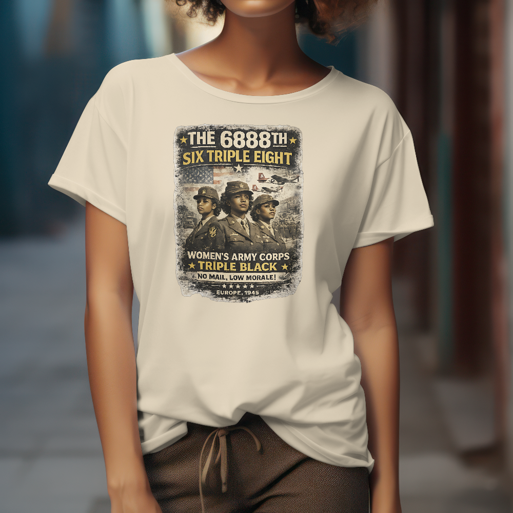 Six Triple Eight Women’s Army Corps T-Shirt | 6888th Battalion Black History Tee