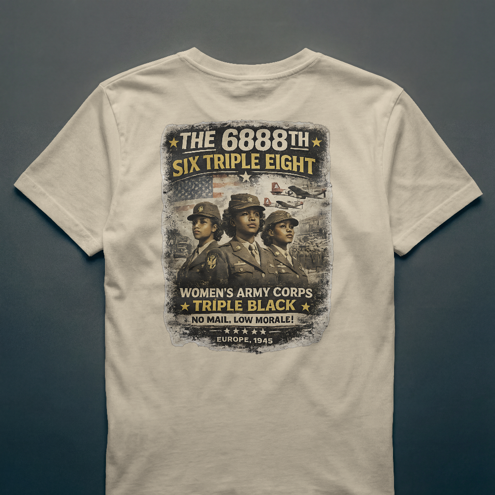 Six Triple Eight Women’s Army Corps T-Shirt | 6888th Battalion Black History Tee
