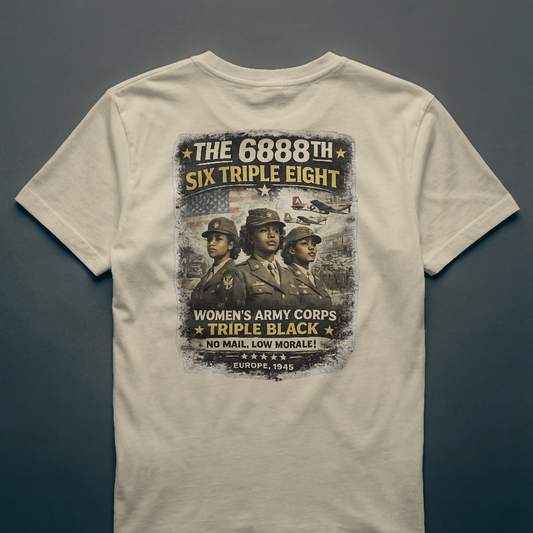 Six Triple Eight Women’s Army Corps T-Shirt | 6888th Battalion Black History Tee