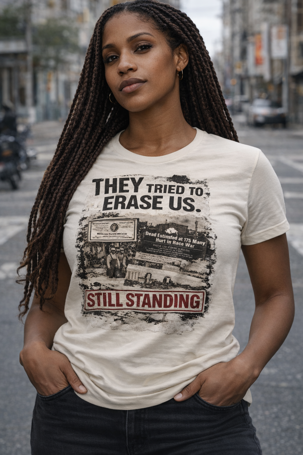 They Tried to Erase Us Still Standing T-Shirt | Black Resilience History Tee