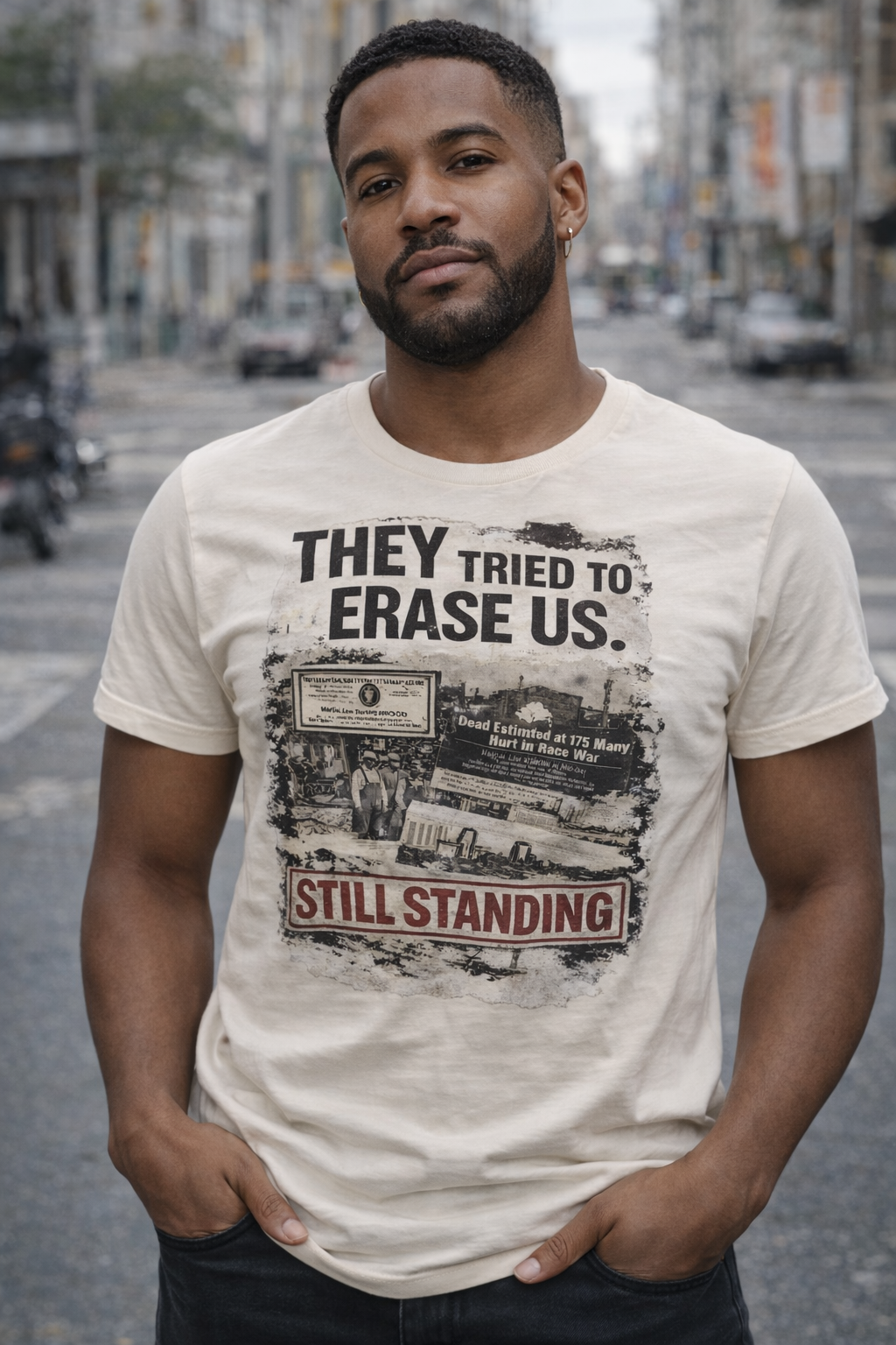 They Tried to Erase Us Still Standing T-Shirt | Black Resilience History Tee
